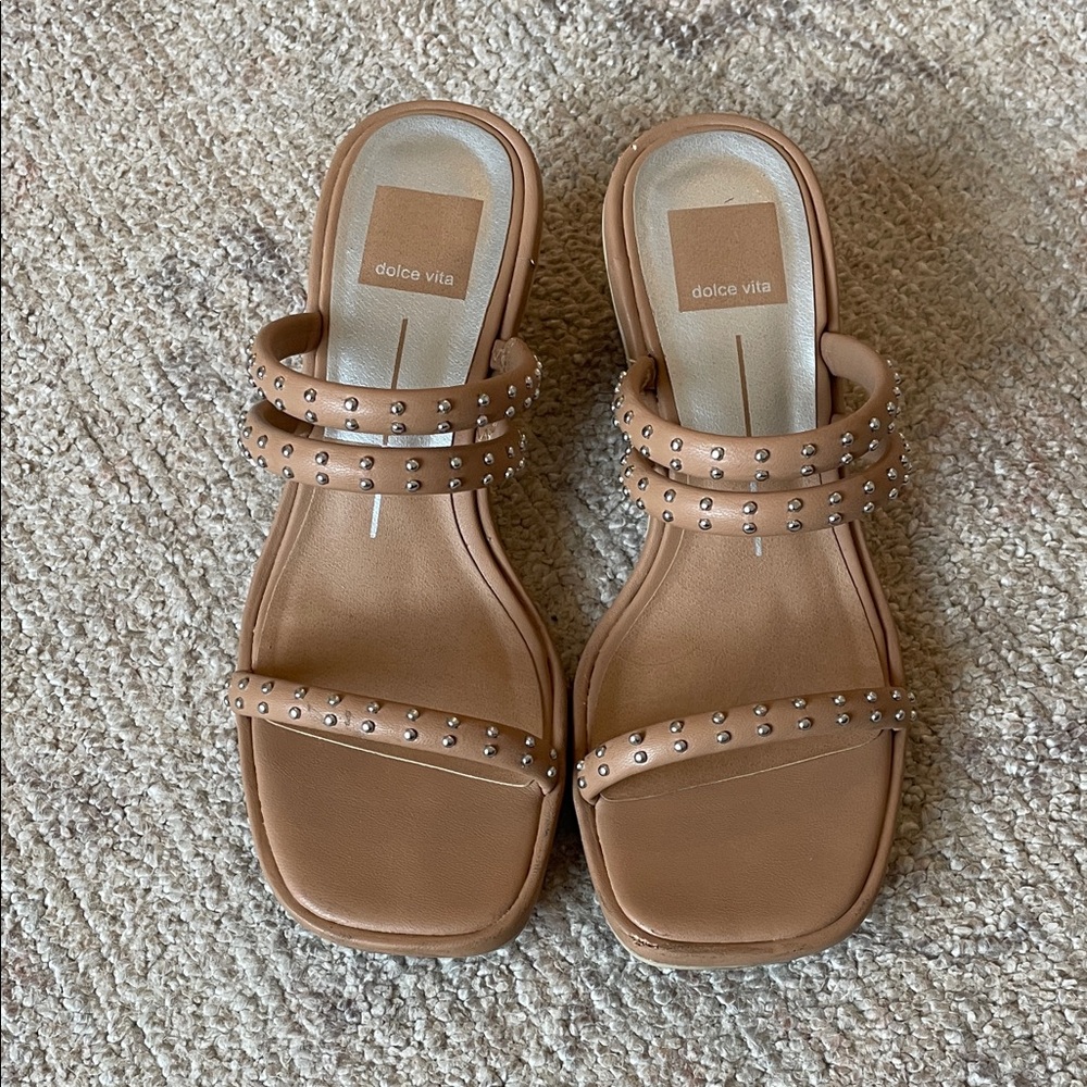 Dolce Vita Brown Studded Sandals